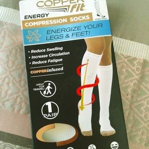 Copper Fit Knee High Compression Energy Socks